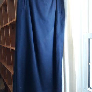 Rafaella navy blue pencil skirt with belt, size 14.